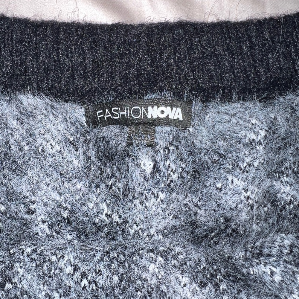 Fashion Nova Oh You Hound Houndstooth Knit Two Piece Skirt Set Size L - Picture 10 of 12